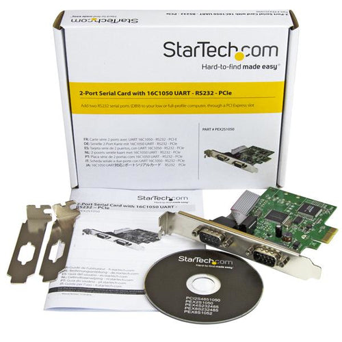 Startech Pcie Rs232(2), Serial Card+B53+B51