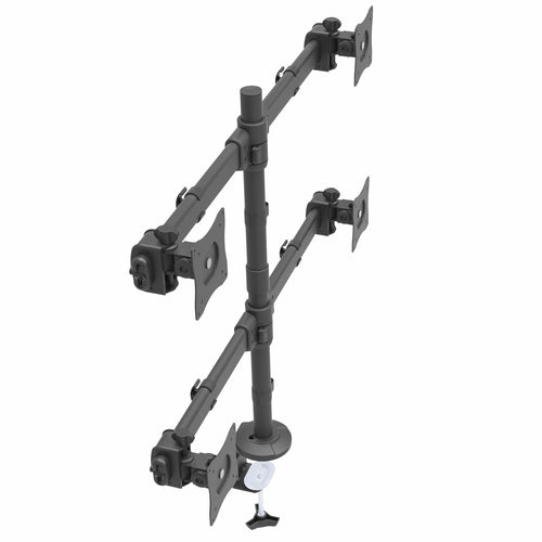 Startech Quad Monitor Desk Mount <27", <8Kg, Full Motion, H/Adj, Vesa, Black, 5Yr