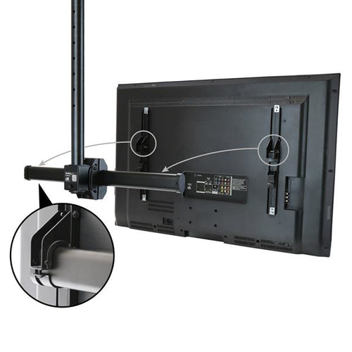 Startech Ceiling Tv Mount,Tilt, Swivel, 0.50-0.90M Pole, 32" - 75", Up To 600X400 Vesa, 5Y