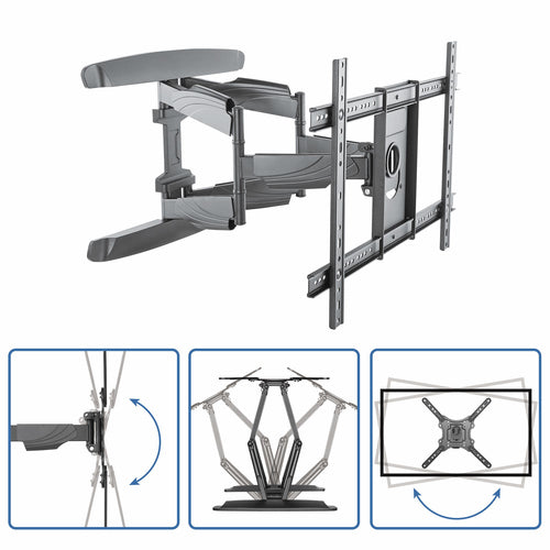Startech Tv Wall Mount, Full Motion, Up To 70", 45Kg, Up To 600X400 Vesa, 5Yr