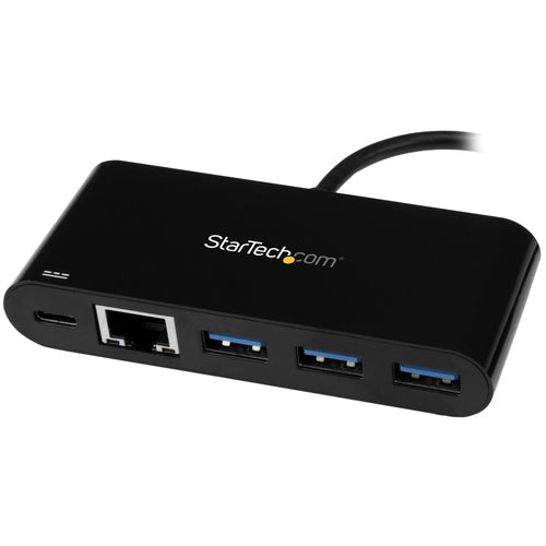 Startech 3 Port Usb-C Hub, Usb-C(1), Usb(3), Rj45, 60W Pd, 2Yr