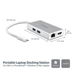 Startech Usb-C Multiport Adapter, 4K, Hdmi, Gbe, Usb(2), Single Display, 48W, 3Yr