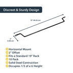 Startech 10 Horizontal Cable Management Bars 2 In Offset