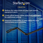 Startech 10 Horizontal Cable Management Bars 2 In Offset