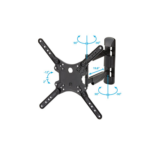 Startech Tv Wall Mount, Full Motion, 32-55", 35Kg, Up To 400X400 Vesa, Black, 5Yr