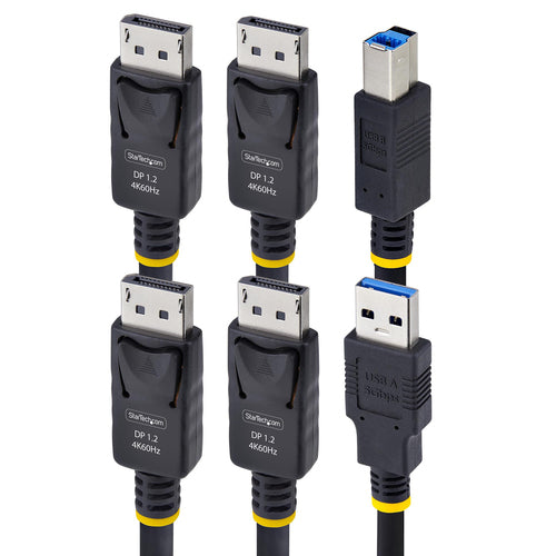 Startech 6Ft (1.8M) Dual-Displayport And USB 5Gbps Kvm Cable, 2 Yr