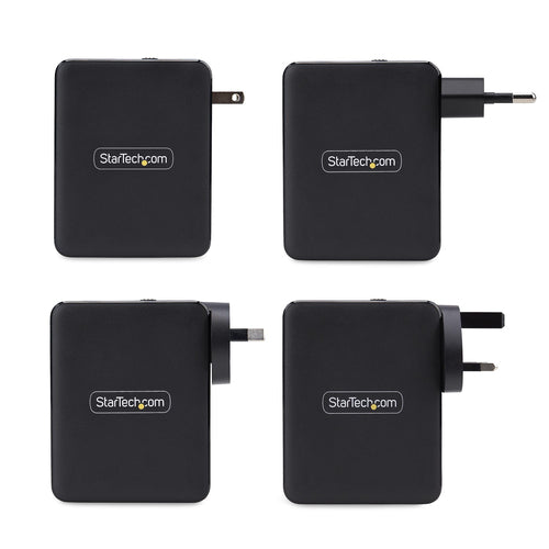 Startech 140W 3 X USB C 1X USB A Gan Wall Charger Int