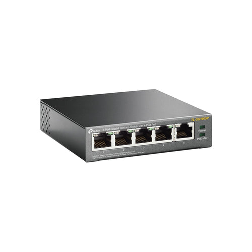 Tp-Link 5-Port Unmanaged Gigabit Switch, Poe+(4), 65W, Metal Case, 5Yr