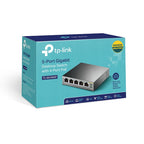 Tp-Link 5-Port Unmanaged Gigabit Switch, Poe+(4), 65W, Metal Case, 5Yr