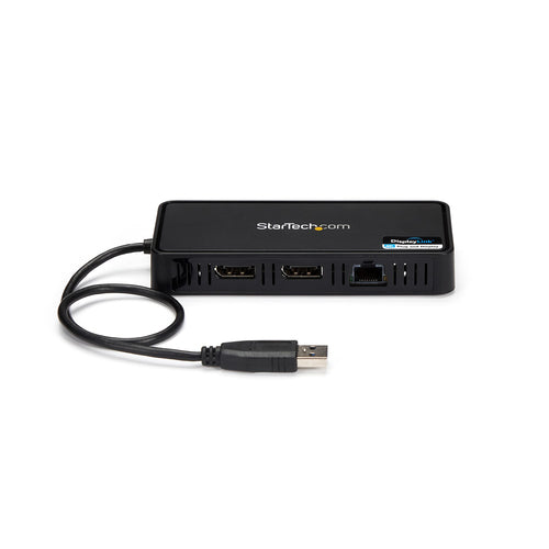Startech USB 3.0 Mini 4K Dock, Dual Display, Dp(2), Rj45, USB Powered, 3Yr