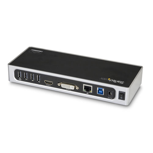 Startech USB 3.0 Dock, Dual Display, Hdmi, Dvi, Usb(6), Rj45, 3Yr