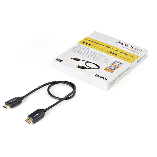 Startech 0.5M High Speed HDMI 2.0 Cable, M/M, 4K 60Hz, 2Yr