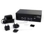 Startech 4 Port Kvm Switch, Dual Display, Dvi(5), Vga(5), Usba/B(4), Audio