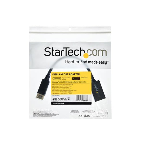 Startech Dp To HDMI Adapter - Dp 1.2 To HDMI Video Converter 3Yr