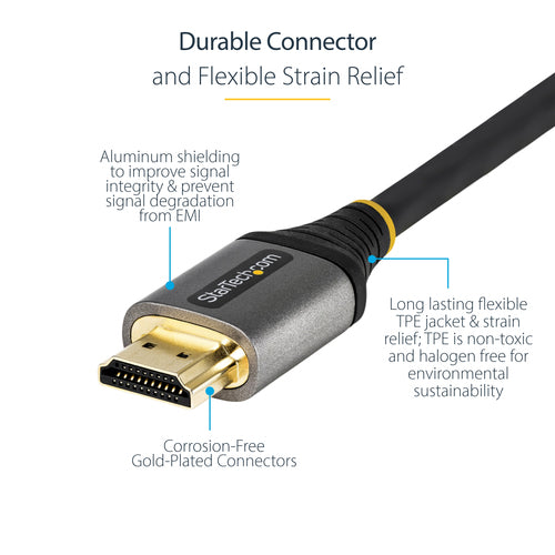 Startech 3Ft (1M) Premium Certified HDMI 2.0 Cable, High Speed Ultra Hd 4K 60Hz HDMI Cable