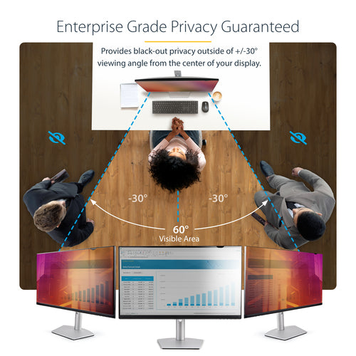 Startech 27-Inch 16:9 Gold Monitor Privacy Screen, Filter W/Enhanced Privacy, Screen Prote