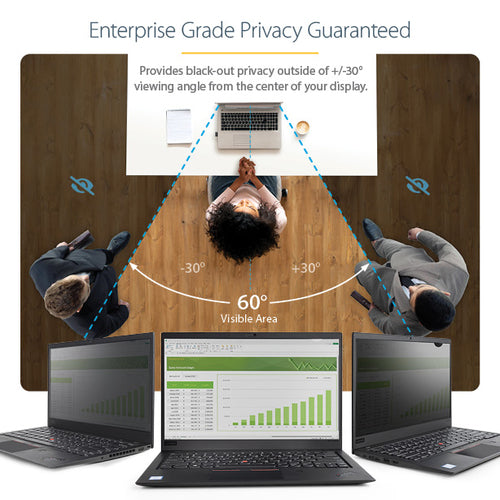 Startech 15.6" Gold Laptop Privacy Screen, Filter W/Enhanced Privacy, 2 Yr
