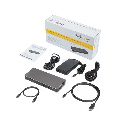 Startech T/Bolt3 4K Dock, Dual Display, Dp, Usb(5), Usb-C, Tb3, Rj45, 85W, Ac,3Yr