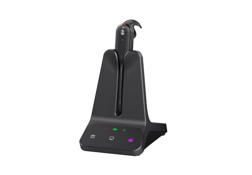Yealink Dect Wireless (Wh63-E2) Ms Convertible Headset With Base, 2.5Mm, Ringer
