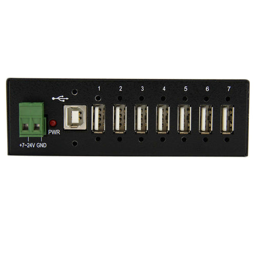 Startech 7 Port Usb2.0 Hub, Industrial, Metal, Esd & Surge Protection, Mount, 2Yr