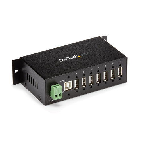 Startech 7 Port Usb2.0 Hub, Industrial, Metal, Esd & Surge Protection, Mount, 2Yr