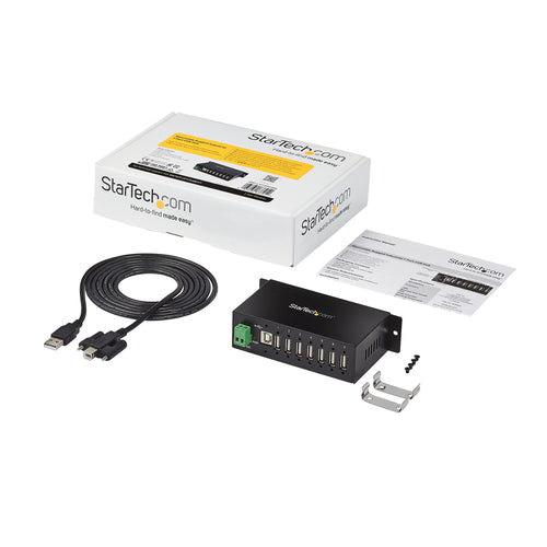 Startech 7 Port Usb2.0 Hub, Industrial, Metal, Esd & Surge Protection, Mount, 2Yr