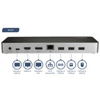Startech Usb-C 4K Dock, Dual Display, Hdmi, Dp, Usb(4), Tb3 Compatible, 60W, Ac, 3Yr