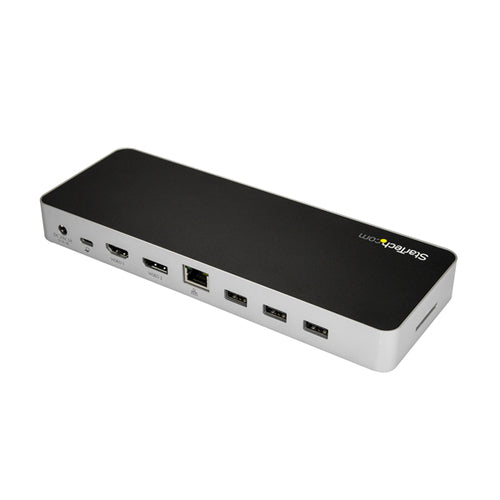 Startech Usb-C 4K Dock, Dual Display, Hdmi, Dp, Usb(4), Tb3 Compatible, 60W, Ac, 3Yr