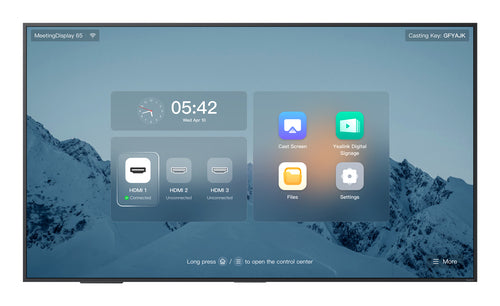 Yealink (Md65) Pro Display 65"Led Uhd, 500Nits, Hdmi(3), Lanspkr,18H/7D, 3Yr