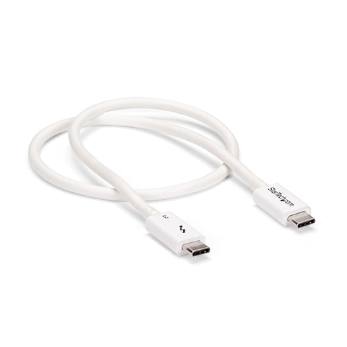 Startech 0.5M T/Bolt3 Cable, 40Gbps, 100W Pd, White, 2Yr