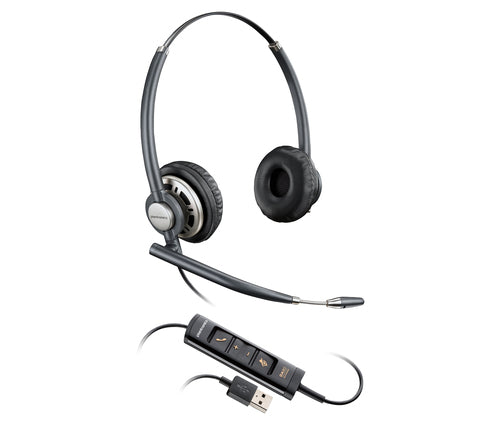 HP Poly Encorepro Hw725 Uc Stereo Corded Headset, Usb-A