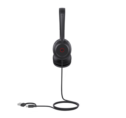 Yealink Wired (Uh35) Ms Stereo Headset,Noise Cancelling Mic,C/A Adapter, Project Base Only
