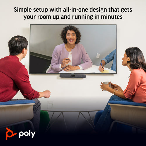 HP Poly Studio X30 All-In-One 4K Android Video Conferencing Bar, Huddle Room