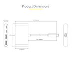 Startech 0.3M, Usb-C Hub, 100W, Usb(2), Usb-C(2), 5Gbps, 2Yr
