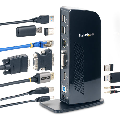 Startech USB 3.0 Dock, Dual Display, Hdmi, Dvi, Usb(6), 3Yr