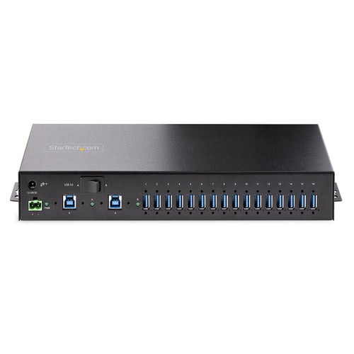 Startech 16 Port Industrial USB 3.0 Hub/Switch 5Gbps, Metal, Mountable 2Yr