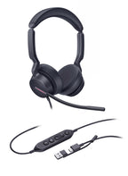 Yealink Wired (Uh46) Ms Stereoheadset,Noise Cancelling Mic, USB C Native, C To A Adapter