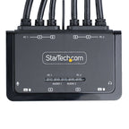 Startech 2 Port USB Dual Displayport 4K 60Hz Cable Kvm Switch W Audi