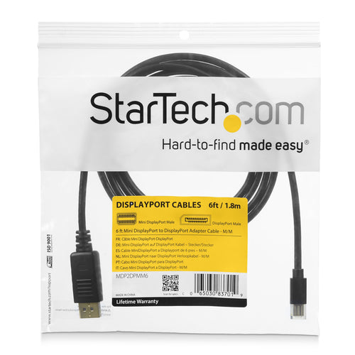Startech 1.8M Mdp To Dp 1.2 Adapter Cable