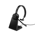 Jabra Wireless Evolve 65 Te UC Mono Bluetooth Headset W/Charge Stand + Link 390A Bt, USB-A