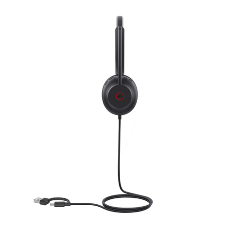 Yealink Wired (Uh35) Ms Mono Headset,Noise Cancelling Mic,C/A Adapter, Project Base Only