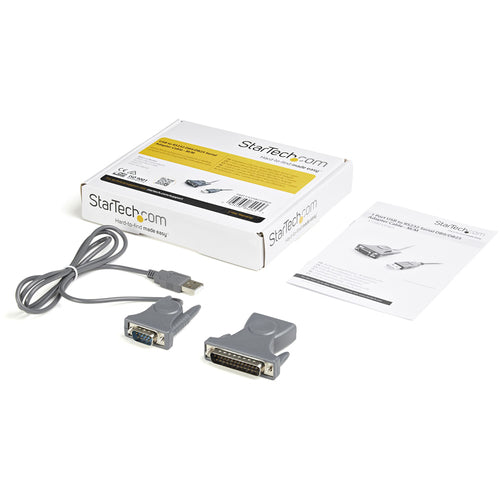 Startech USB To Serial Rs232 Adapter Cable - M/M Db9/Db25 2Yr