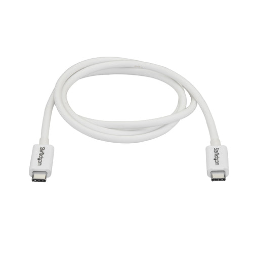 Startech 1M T/Bolt3 Cable, 20Gbps, 100W Pd, White, 2Yr