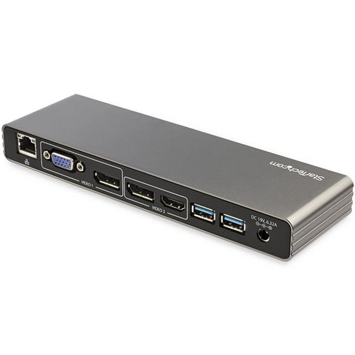 Startech T/Bolt3 4K Dock, Dual Display, Dp(2), Usb(2), Hdmi, Vga,Rj45,85W, Ac,3Yr