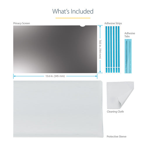 Startech 15.6" Laptop Privacy Filter, 16:9 Matte/Glossy, 2Yr