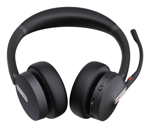 Yealink Wireless (Bh70) Ms Stereo Bluetooth Headset Bt51 Dongle, Black, C To A Adapter