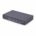 Startech 4-Port Km Switch With Mouse Switching, USB Switch For Keyboard/Mouse, 3.5Mm/Usb A