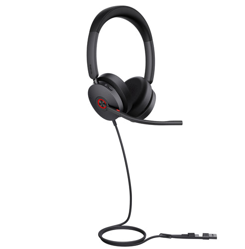Yealink Wired (Uh48) Ms Stereoactive Noise Cancelling Headset With C To A Adapter