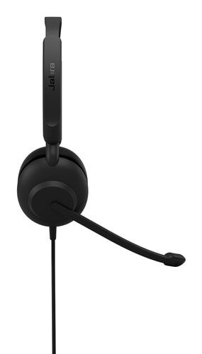Jabra Corded Evolve 10 Stereo Headset, Usb-A, Leather, Black