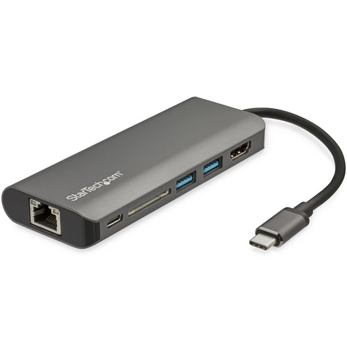 Startech Usb-C (T/Bolt3) Multiport Adapter, 4K HDMI Usb(2), Rj45, Sd, Single Display, 48W
